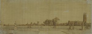 Warwick: The Town and Castle from the Priory Gardens by Giovanni Antonio Canal